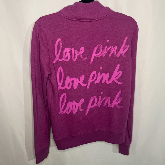 Victoria's Secret Pink quarter zip sweatshirt, size: XS oversized - Picture 3 of 6